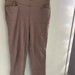Chico's Tan Patterned Ankle Pants